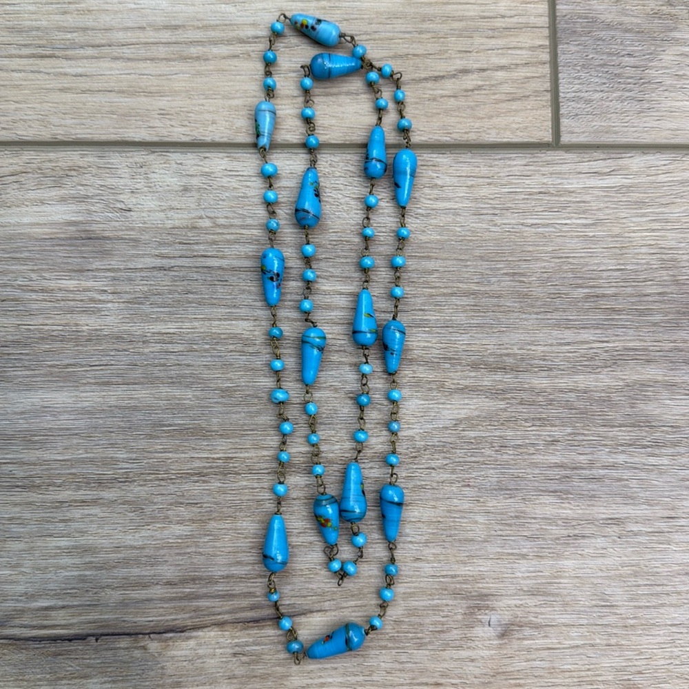 Vintage Beaded Chain Necklace‎